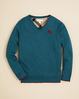 Burberry Boys' Mini Vance V Neck Sweater   Sizes 4 7