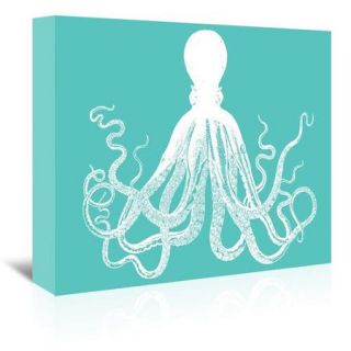 Americanflat Octopus Poster Graphic Art on Wrapped Canvas in Aqua