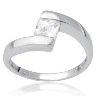 Journee Collection Sterling Silver Cubic Zirconia Bridal Style Ring Silver  5