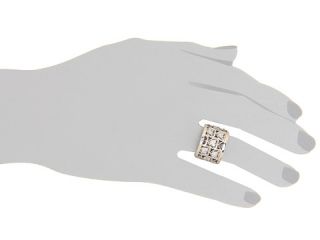 King Baby Studio Heart Patterned Ring with CZ Stones