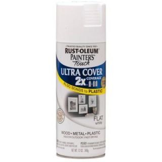 Rust Oleum Painter's Touch 2X 12 oz. White Flat General Purpose Spray Paint (Case of 6) 249126