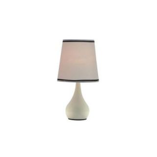 ORE International 15 in. Ivory White High Modern Touch Lamp K 816PL