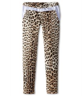 Roberto Cavalli Kids Leopard Print Sweatpants w/ White Trim (Big Kids) Leopard