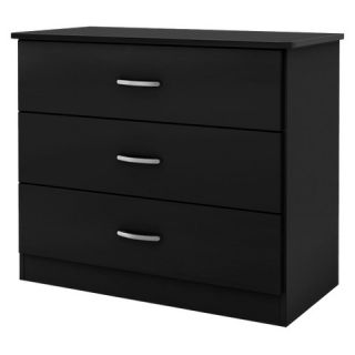South Shore Simply Basics 3 Drawer Dresser   Black