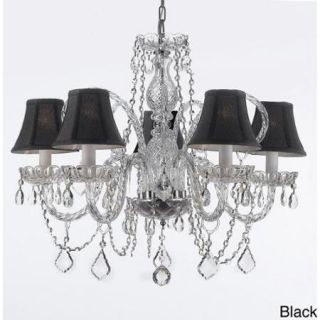 Gallery Venetian Style All Crystal Chandelier white shade