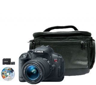 Canon EOS Rebel T5i 18 MP DSLR Camera, Lens, Case & Software —