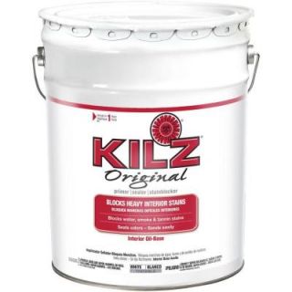 KILZ 5 gal. Oil Based White Original Sealer, Primer and Stain Blocker 10000