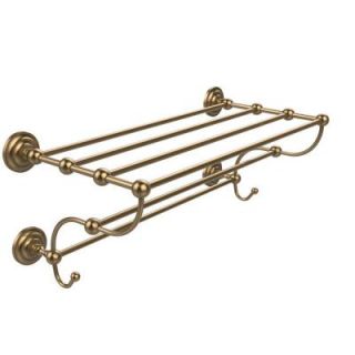 Allied Brass Prestige Que New Collection 36 in. W Train Rack Towel Shelf in Brushed Bronze PQN HTL/36 5 BBR