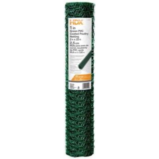 Everbilt 1 in. x 2 ft. x 25 ft. PVC Poultry Netting 308452HD