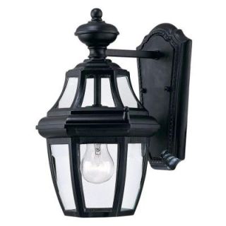 Illumine Satin 1 Light Outdoor Black Wall Lantern CLI SH202852361