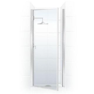 Coastal Shower Doors Legend Series 24 in. x 68 in. Framed Hinged Shower Door in Chrome with Clear Glass L24.69B C