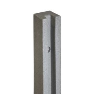 SimTek 5 in. x 5 in. x 8 1/2 ft. Gray Composite Fence End Post EP102EGRY