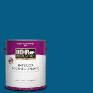 BEHR Premium Plus 1 gal. #S H 550 Sapphire Sparkle Zero VOC Eggshell Enamel Interior Paint 230001