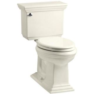 KOHLER Memoirs Stately 2 piece 1.6 GPF Single Flush Elongated Toilet with AquaPiston Flush Technology in White K 3819 0