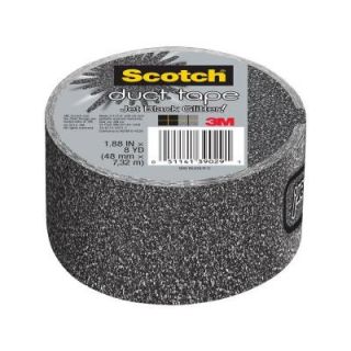 3M Scotch 1.88 in. x 8 yds. Jet Black Glitter Duct Tape (Case of 6) 908 BLKGLR C
