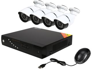 Aposonic A AH8K4 8 Channel H.264 720P AHD DVR, 4 x Outdoor 720P High Def IR Security Cameras System