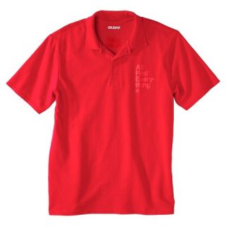 Mens All Red Everything DryBlend Pique Polo