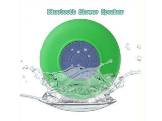 Waterproof Suction Bluetooth  Speaker Handsfree Speakerphone for Car/Shower (Green)