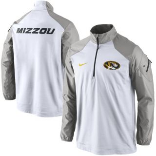 Nike Missouri Tigers White Coaches Sideline Half Zip Performance Jacket