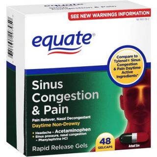 Equate Sinus Congestion & Pain Relief, 48 ct