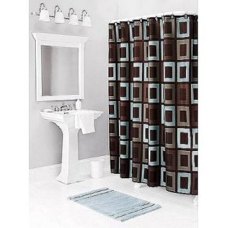 Better Homes and Gardens Gridlock Decorative Bath Collection   Shower Curtain