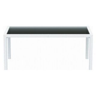 Compamia ISP880 WH Miami Resin Wickerlook 71 in. Rectangle Dining Table   White