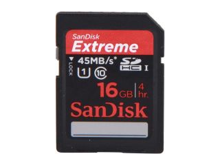 SanDisk Extreme 64GB SDXC UHS I Flash Card   Class 10 45MB/S
