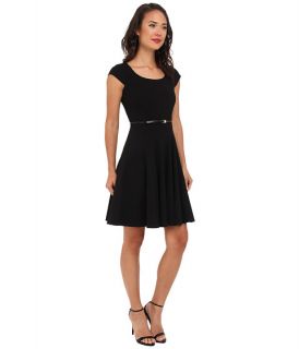 calvin klein s s lux fit and flare black