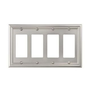 Amerelle Continental 4 Decora Wall Plate   Nickel 94R4N