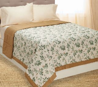 Coleman 400TC Vintage Leaf Reversible Down Alternative FL/QN Blanket —