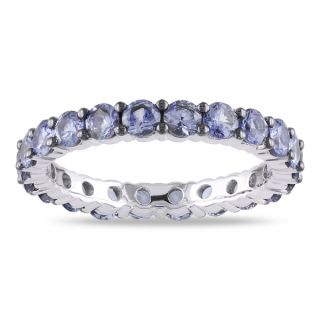 Miadora 14k White Gold Light Blue Sapphire Ring  