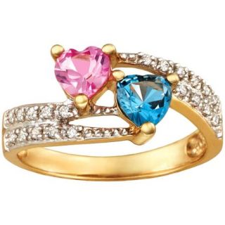 Personalized Keepsake Pure Promise Ring with Birthstones