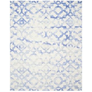 Safavieh Hand Tufted Dip Dye Ivory/ Blue Wool Rug (6 x 9)   17097478