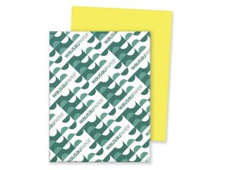 Wausau Paper 22831 Astrobrights Colored Card Stock, 65 lbs., 8 1/2 x 11, Lift Off Lemon, 250 Sheets