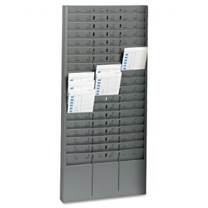 Steel Time Card Rack with Adjustable Dividers, Five Inch Pockets