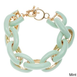 PalmBeach Pave Crystal Panther Link Bracelet in Yellow Gold Tone Bold