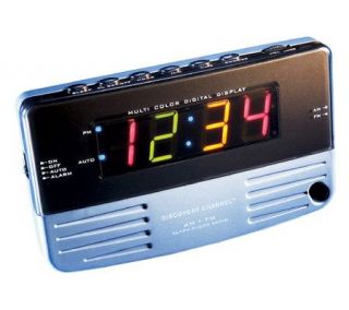 Discovery Channel Color Digital Clock Radio —