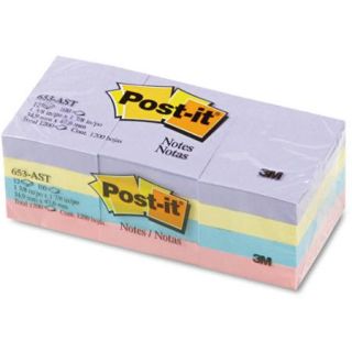 Post it Original Pads in Marseille Colors, 1 1/2 x 2, 100/Pad, 12 Pads/Pack