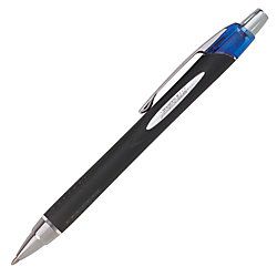 uni ball Jetstream RT Retractable Rollerball Pens Bold Point 1.0 mm Black Barrel Blue Ink Pack Of 12