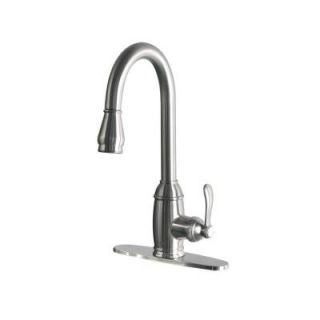Belle Foret Single Handle Pull Down Sprayer Kitchen Faucet in Stainless Steel SS WHUS591L1