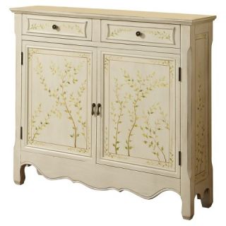 Hand Painted 2 Door Console   White