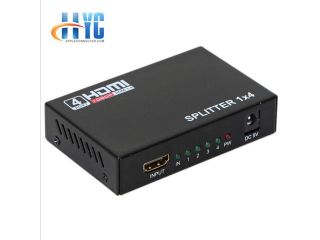 ZhenBaoTian Hdmi V1.4 4 Port Way Hd 3D 1080P 4 Port 1x4 Hdmi SPLITTER with Distribution Amplifier 1X4 1 In 4 Out Switcher Certified compatible 1.4 3D