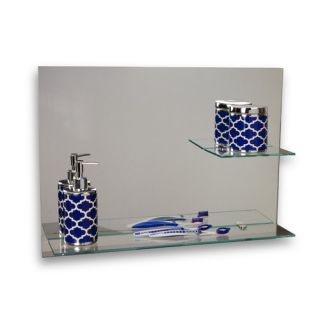DanyaB Sofia Frameless Bathroom Mirror with Shelves