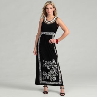 Sandra Darren Womens Swirl Print Maxi Dress  ™ Shopping