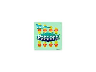 Past Time Signs RPC061 Popcorn Get Here Food And Drink Metal Sign