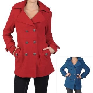 Journee Collection Juniors Double breasted Peacoat