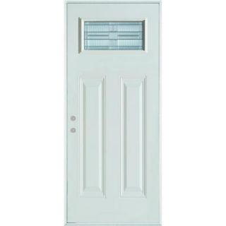 Stanley Doors 36 in. x 80 in. Architectural Rectangular Lite 2 Panel Prefinished White Steel Prehung Front Door 1510A A 36 R