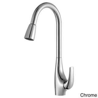 Kraus Single Lever Pull Out Sprayer Single Hole Chrome Kitchen Faucet