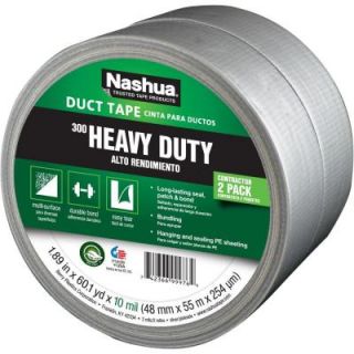 Nashua Tape 1 7/8 in. x 120 yd. 300 Heavy Duty Duct Tape (2 Pack) in Silver 1207809
