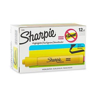 Sharpie Accent Highlighter, Chisel Tip, Yellow, 12/pk (25005)